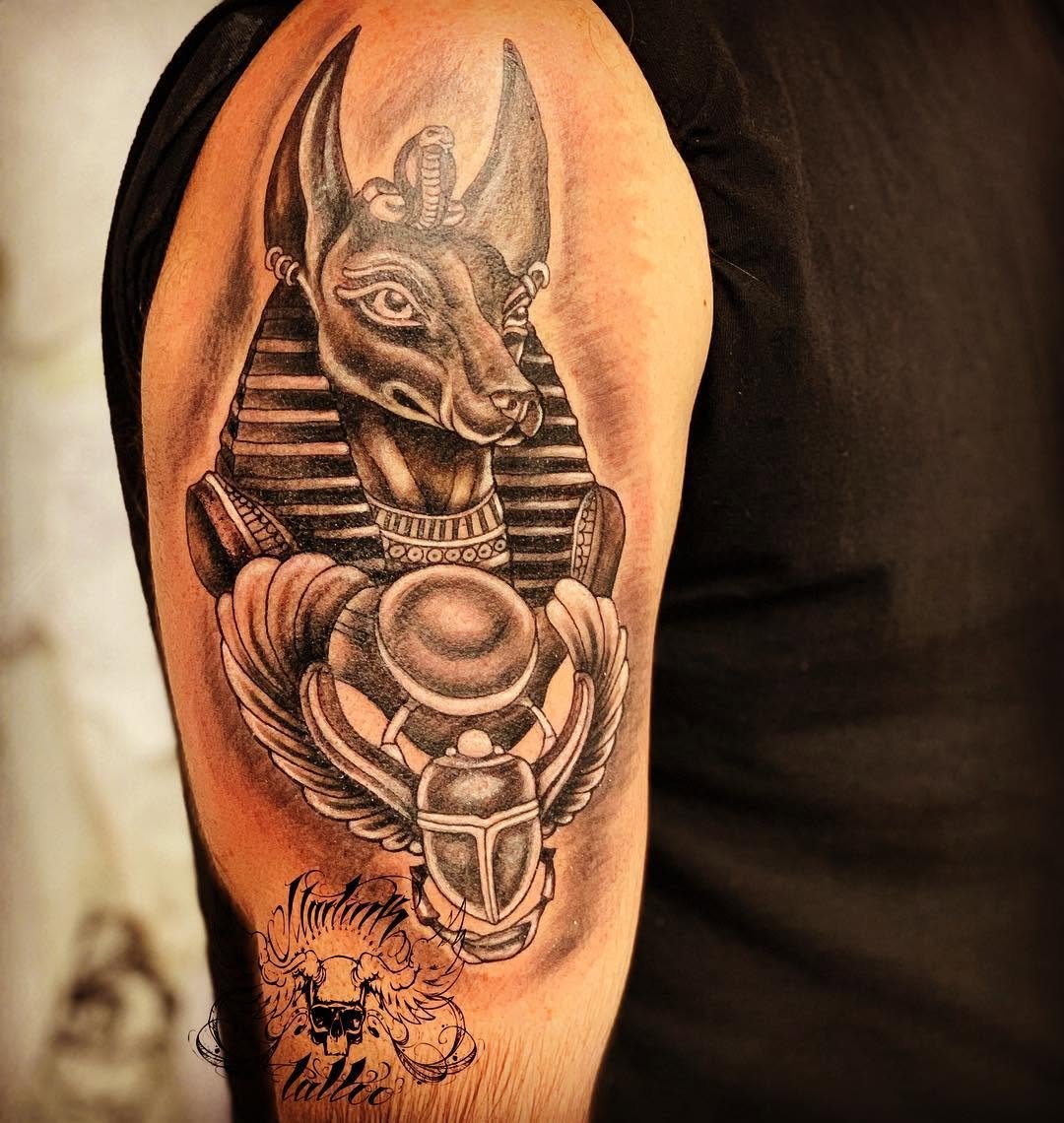 anubis egipt oldworldegipto faraonesdiosdioesgodsbnginksociety blackandgreytattooarmtattoomartink_tattoo doshermanas doshermanastattoo