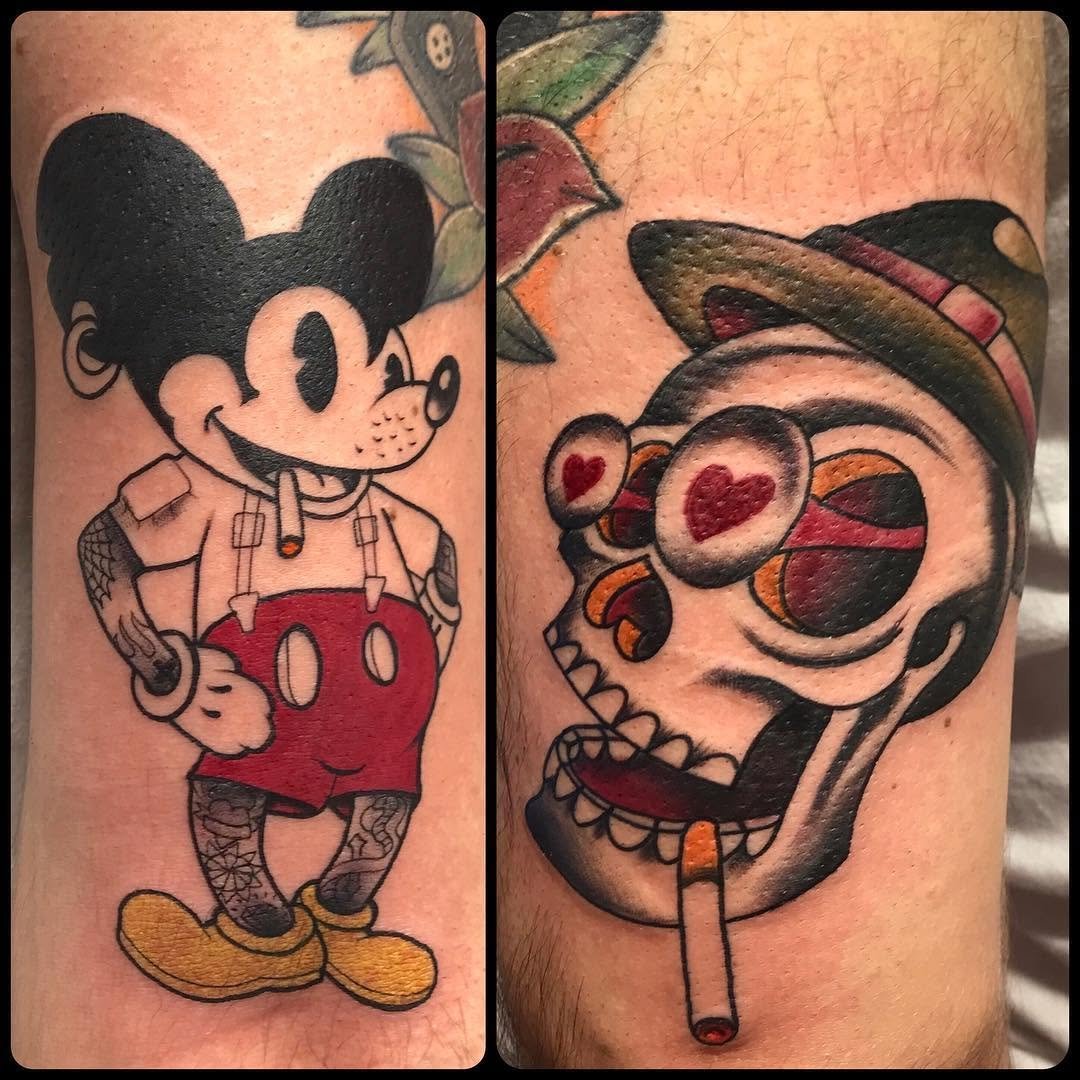 Mickey Mouse y calavera, fumando cigarrillo. oldschooltattoo oldschool traditional traditraditionaltattoo minitattoosmartink_tattoo doshermanas doshermanastattoo sevilla sevillatattoo skullmickey alcalatattoo alcaladeguadaira marchenamairenadelaljarafe mairenadelalcor utrera utreratattoosketch ed