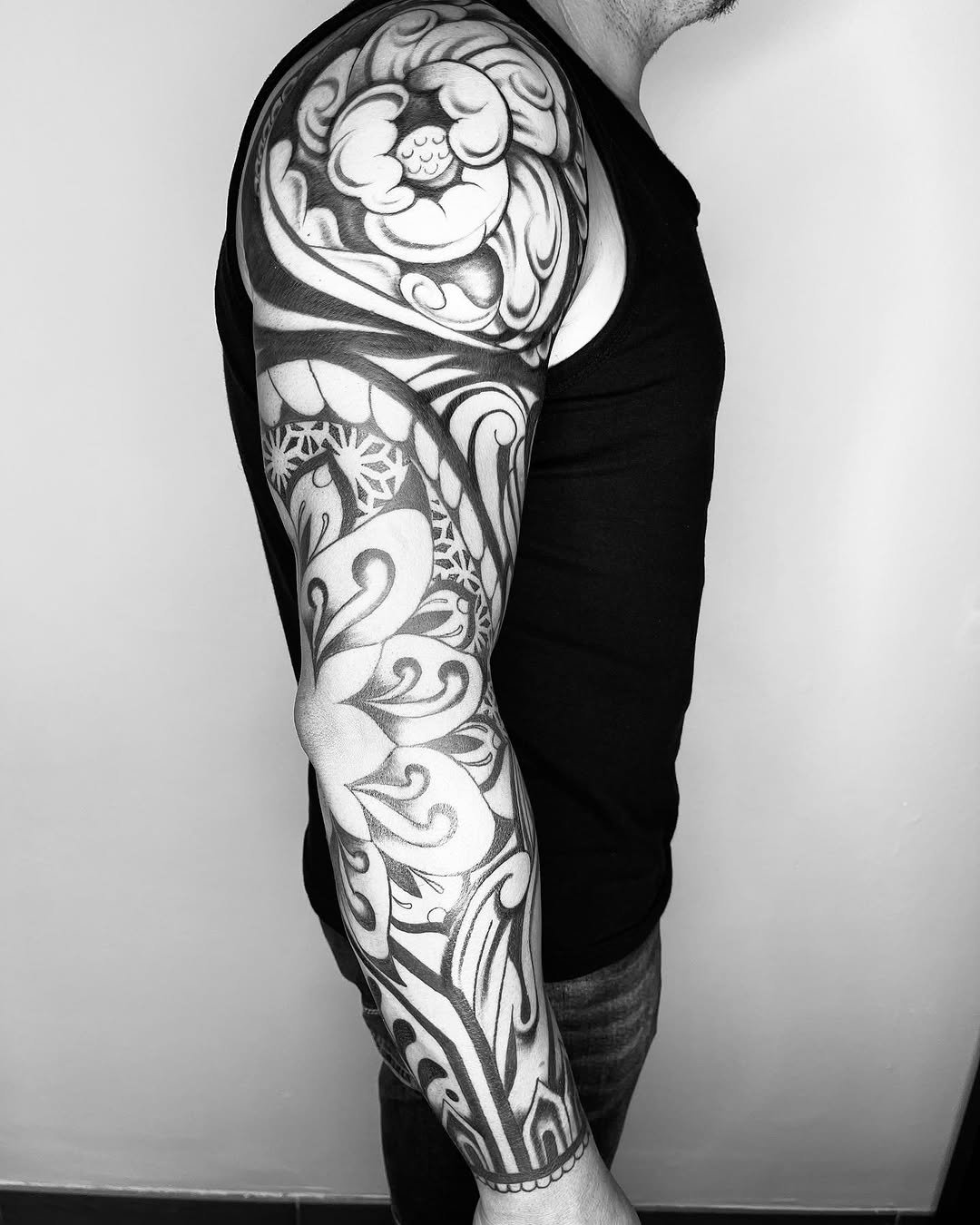 Manga Blackwork freehand